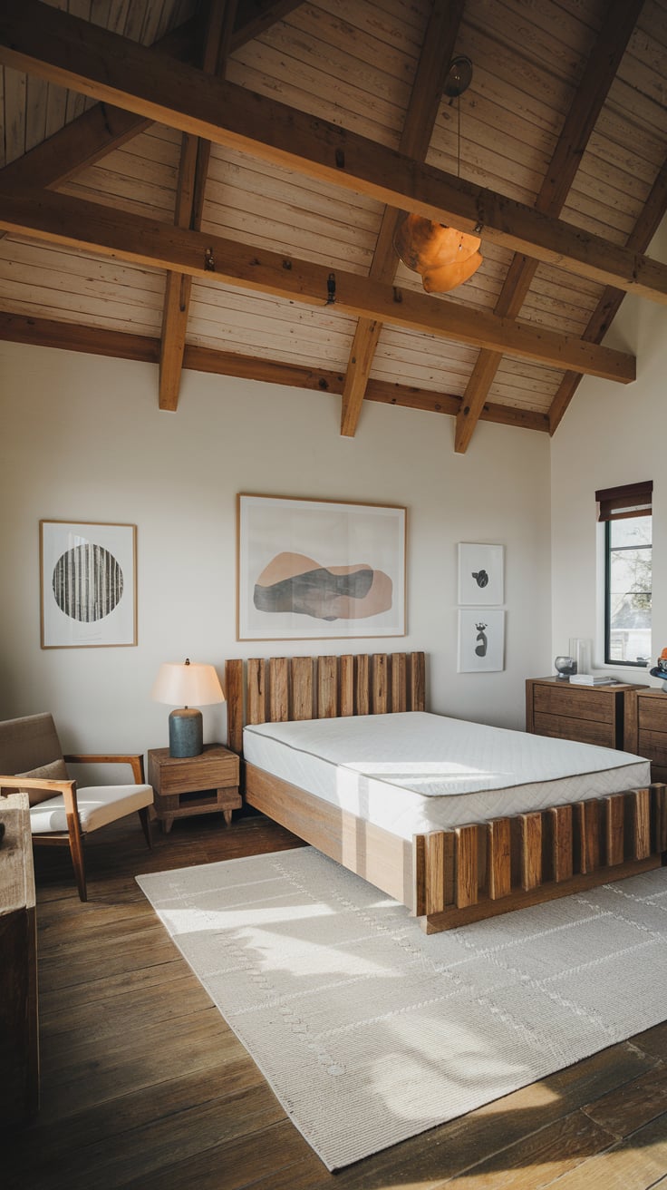 Cozy Rustic Vibes With Simple Bedroom Window Design